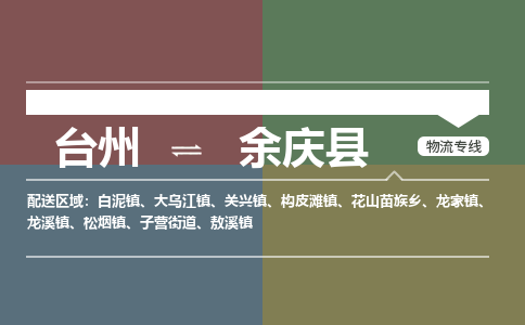 臺(tái)州到余慶縣物流專線