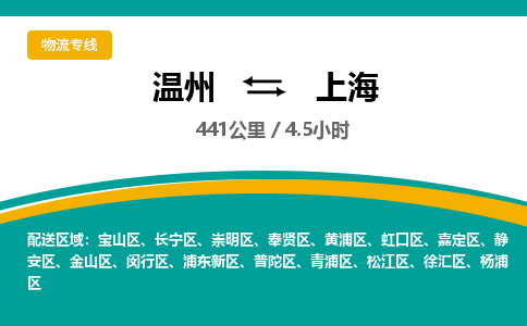 溫州到上海徐匯區(qū)物流專線