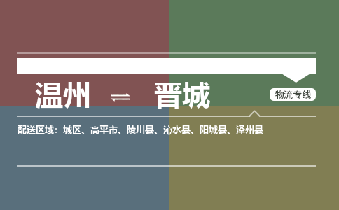 溫州到晉城城區(qū)物流專線