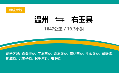 溫州到右玉縣物流專(zhuān)線