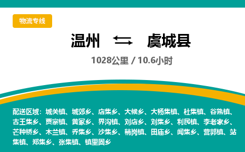 溫州到虞城縣物流專(zhuān)線(xiàn)