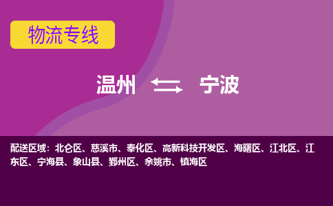 溫州到寧波江北區(qū)物流專(zhuān)線(xiàn)
