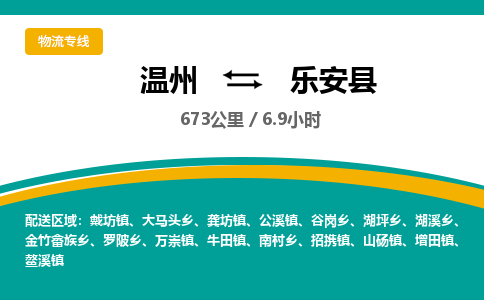 溫州到樂(lè)安縣物流專線