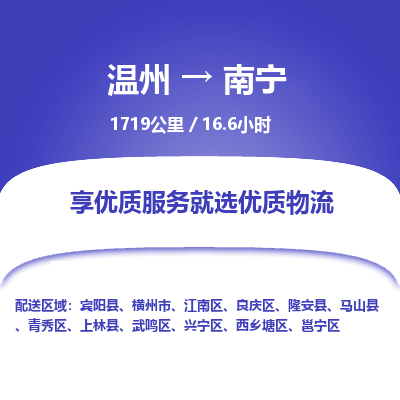 溫州到南寧武鳴區(qū)物流專線