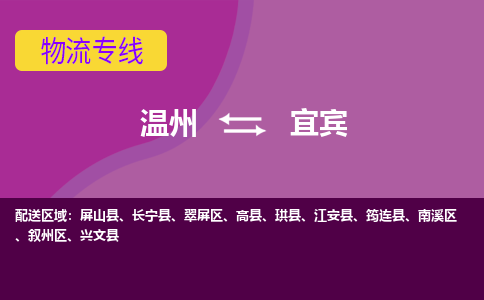 溫州到宜賓南溪區(qū)物流專線