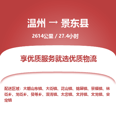 溫州到景東縣物流專(zhuān)線
