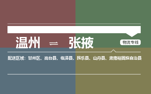 溫州到張掖甘州區(qū)物流專線