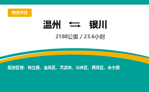 溫州到銀川西夏區(qū)物流專線